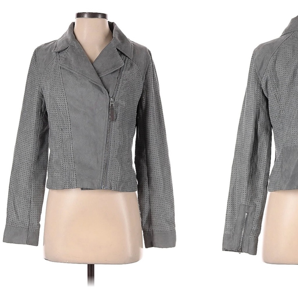 Jacket, Houndstooth Print, Checkered Pattern, Gray - image 2